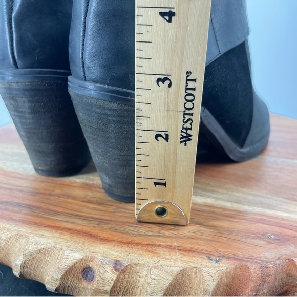 MTNY originals 1967 black leather ankle heel boots made in Spain Sz 39 - Picture 6 of 8